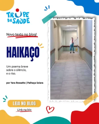 Poucas palavras. Muito eco.

Em “Haikaço”, Yara Rossatto, a Palhaça Solara, transforma o silêncio do corredor em poesia.

Leia no blog. Link na bio. 🔴💙